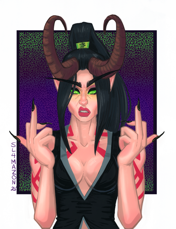 Rock Poster of El - Portrait for Artfight Rock Poster of El - Portrait for Artfight