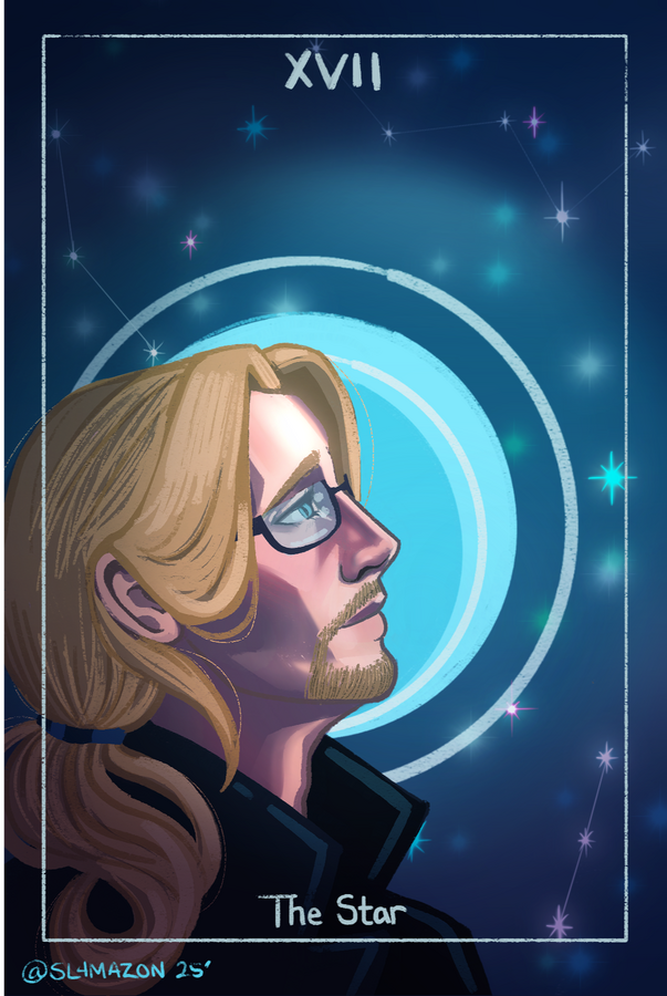 The Star: Aleron - Tarot Portrait for Artfight The Star: Aleron - Tarot Portrait for Artfight