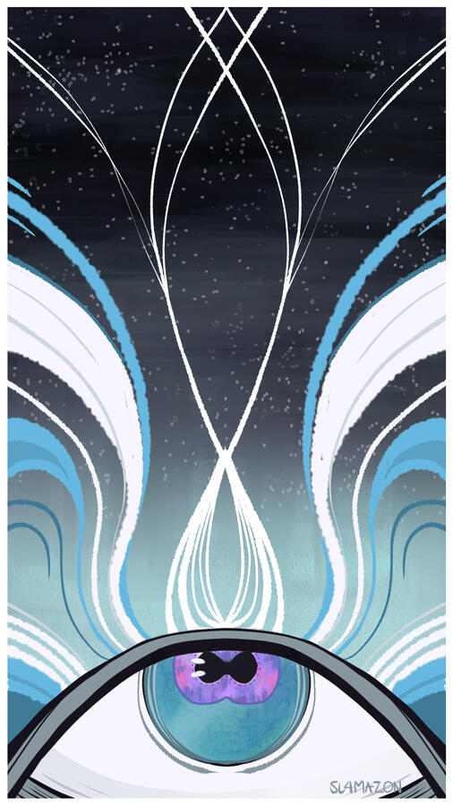 "Cosmic Gaze" Digital Illustration